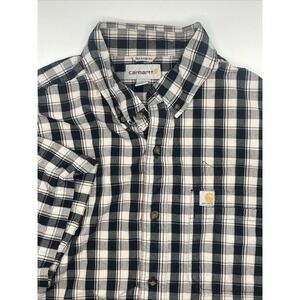 Carhartt Relaxed Fit Plaid Button Up Short‎ Sleeve Shirt